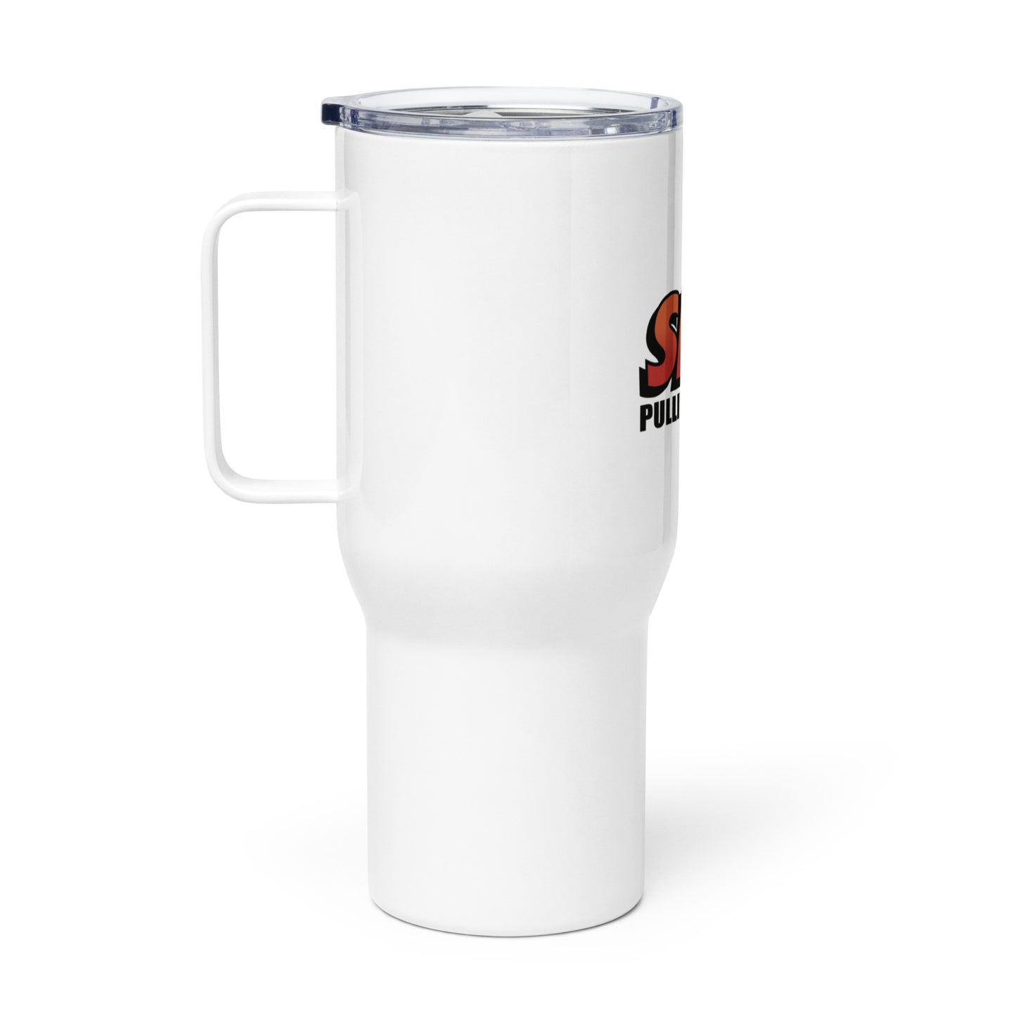 Travel mug with a handle